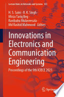 Innovations in Electronics and Communication Engineering [E-Book] : Proceedings of the 9th ICIECE 2021 /