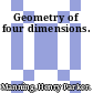Geometry of four dimensions.