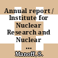 Annual report / Institute for Nuclear Research and Nuclear Energy. 2000 /