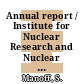 Annual report / Institute for Nuclear Research and Nuclear Energy. 2001 /