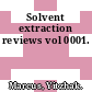 Solvent extraction reviews vol 0001.