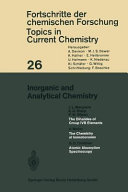 Inorganic and analytical chemistry.