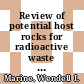 Review of potential host rocks for radioactive waste disposal in the Southern Piedmont : a paper proposed for presentation at the meeting of the Geological Society of America Washington, DC March 25 - 27, 1982 [E-Book] /