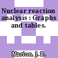 Nuclear reaction analysis : Graphs and tables.