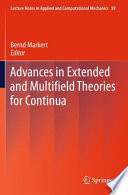 Advances in Extended and Multifield Theories for Continua [E-Book] /