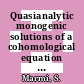 Quasianalytic monogenic solutions of a cohomological equation [E-Book] /