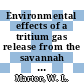 Environmental effects of a tritium gas release from the savannah river plant on may 2, 1974 : [E-Book]