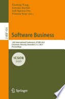 Software Business [E-Book] : 12th International Conference, ICSOB 2021, Drammen, Norway, December 2-3, 2021, Proceedings /
