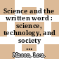 Science and the written word : science, technology, and society [E-Book] /