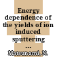 Energy dependence of the yields of ion induced sputtering of monatomic solids.