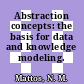 Abstraction concepts: the basis for data and knowledge modeling.