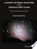 A Survey of Radial Velocities in the Zodiacal Dust Cloud [E-Book] /