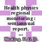Health physics regional monitoring : semiannual report, January through June 1957 : [E-Book]
