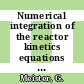 Numerical integration of the reactor kinetics equations with exponentially fitted implicit methods /