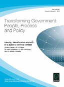 Identity, identification and eID in a public e-service context [E-Book] /