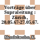Vorträge über Supraleitung : Zürich, 20.05.67-27.05.67.