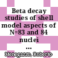 Beta decay studies of shell model aspects of N=83 and 84 nuclei [E-Book] /