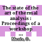 The state of the art of thermal analysis : Proceedings of a workshop : Gaithersburg, MD, 21.05.79-22.05.79 /