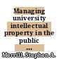 Managing university intellectual property in the public interest / [E-Book]