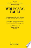 Wolfgang Pauli. 4A. 1957 [E-Book] : wissenschaftlicher Briefwechsel mit Bohr, Einstein, Heisenberg u.a. /