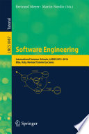 Software Engineering [E-Book] : International Summer Schools, LASER 2013-2014, Elba, Italy, Revised Tutorial Lectures /