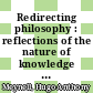 Redirecting philosophy : reflections of the nature of knowledge from Plato to Lonergan [E-Book] /
