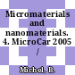 Micromaterials and nanomaterials. 4. MicroCar 2005 /