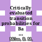 Critically evaluated transition probabilities for Ba I and II /