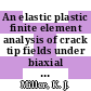 An elastic plastic finite element analysis of crack tip fields under biaxial loading conditions.