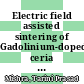 Electric field assisted sintering of Gadolinium-doped ceria [E-Book] /