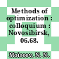 Methods of optimization : colloquium : Novosibirsk, 06.68.