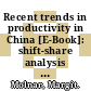 Recent trends in productivity in China [E-Book]: shift-share analysis of labour productivity growth and the evolution of the productivity gap /