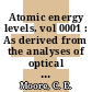 Atomic energy levels. vol 0001 : As derived from the analyses of optical spectra . 1 /