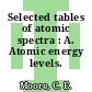 Selected tables of atomic spectra : A. Atomic energy levels.