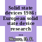 Solid state devices 1986 : European solid state device research conference 0016: invited papers : ESSDERC 0016 : Cambridge, 08.09.86-11.09.86.