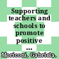 Supporting teachers and schools to promote positive student behaviour in England and Ontario (Canada) [E-Book]: Lessons for Latin America /