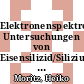 Elektronenspektroskopische Untersuchungen von Eisensilizid/Silizium-Heterostrukturen [E-Book] /