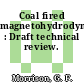 Coal fired magnetohydrodynamics : Draft technical review.