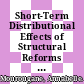 Short-Term Distributional Effects of Structural Reforms [E-Book]: Selected Simulations in a DGSE Framework /