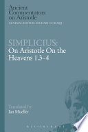 Simplicius : on Aristotle on the heavens 1.3-4 [E-Book] /