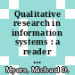 Qualitative research in information systems : a reader [E-Book] /