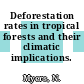 Deforestation rates in tropical forests and their climatic implications.