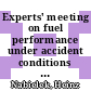 Experts' meeting on fuel performance under accident conditions : Oak-Ridge, TN, 08.06.89-09.06.89 /cHerausgeber H. Nabielek