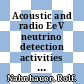 Acoustic and radio EeV neutrino detection activities : proceedings of the international workshop (ARENA 2005) : DESY, Zeuthen, Germany, 17-19 May 2005 [E-Book] /