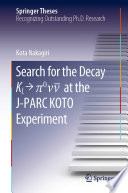 Search for the Decay KL->π0νν at the J-PARC KOTO Experiment [E-Book] /