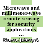 Microwave and millimeter-wave remote sensing for security applications [E-Book] /