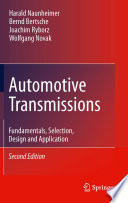 Automotive Transmissions [E-Book] : Fundamentals, Selection, Design and Application /