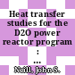 Heat transfer studies for the D2O power reactor program : a terminal status report of the work at Columbia University [E-Book]