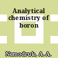 Analytical chemistry of boron