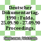Deutscher Dokumentartag. 1990 : Fulda, 25.09.90 - 27.09.90 Proceedings.